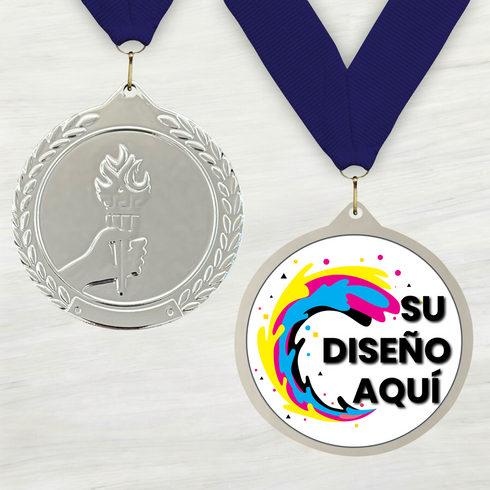 Medalla de Metal de Victoria de 2.5" con cinta MDL700